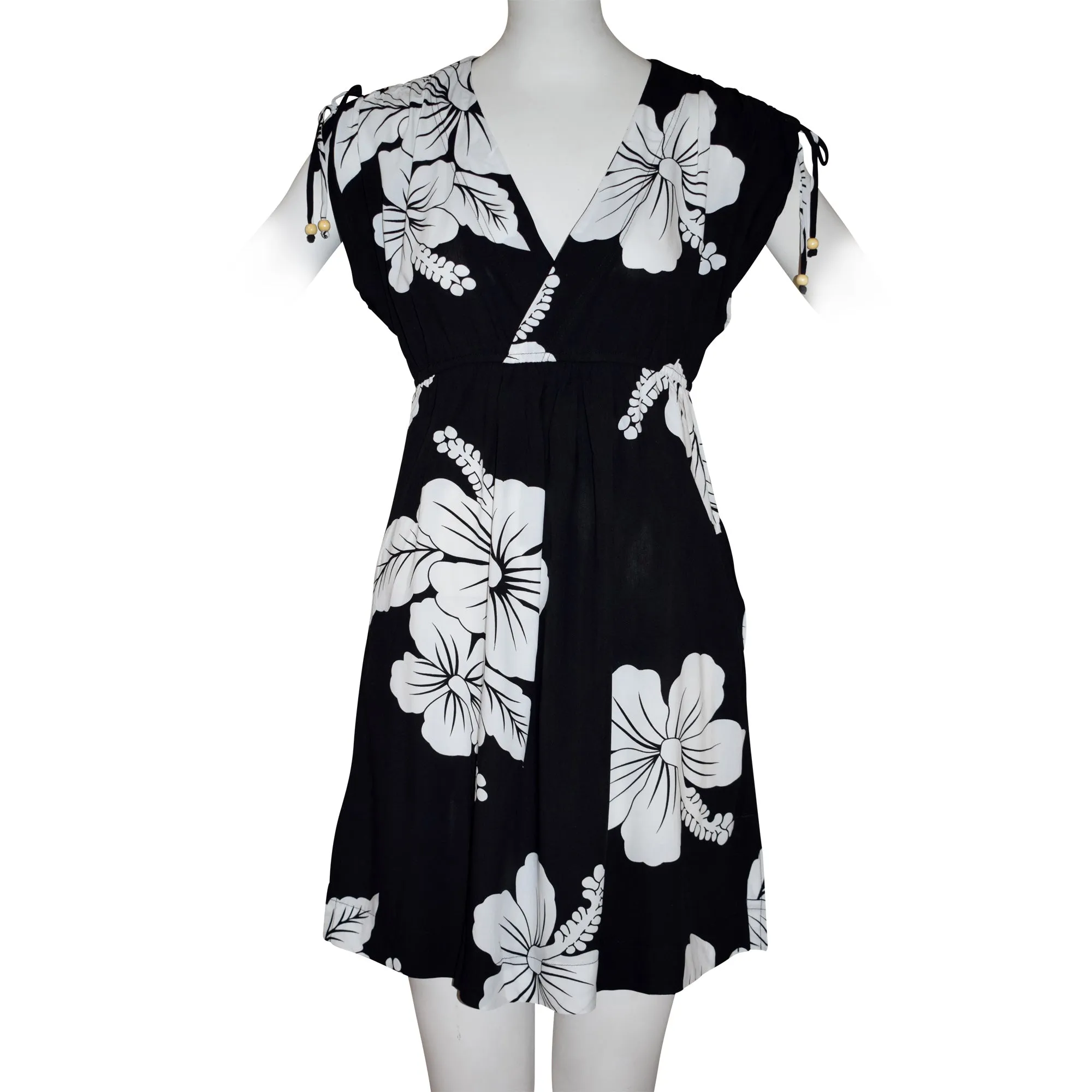 Hibiscus Tie Shoulder Dress
