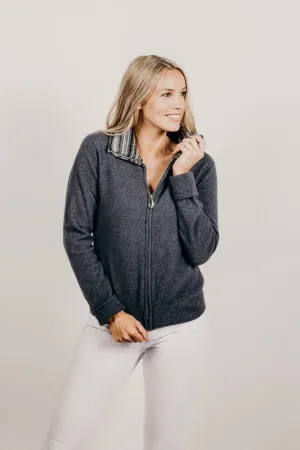 Merinosilk Stripe Trim Jacket